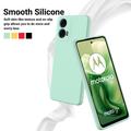 Motorola Moto G04/G24 Liquid Silikone Cover med Strop - Grøn
