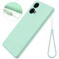 Motorola Moto G04/G24 Liquid Silikone Cover med Strop - Grøn