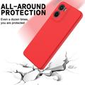 Motorola Moto G05/E15 Flydende silikone cover med håndrem - rød