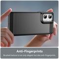 Motorola Moto G06/G06 Power Børstet TPU Cover - Karbonfiber