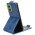 Motorola Moto G06/G06 Power lodret flip-etui med stativ - mørkeblå
