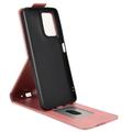 Motorola Moto G06/G06 Power lodret flip-etui med stativ - rosaguld