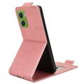 Motorola Moto G06/G06 Power lodret flip-etui med stativ - rosaguld