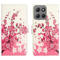 Motorola Moto G15/G15 Power Style Series Pung Taske - Pink Blomster