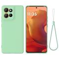 Motorola Moto G17 Power/G17/G15 Flydende silikone cover med håndrem - Gul