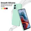 Motorola Moto G34 Liquid Silikone Cover med Strop - Grøn