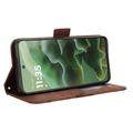 Motorola Moto G35 Kortholder Pung Etui - Brun
