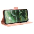 Motorola Moto G35 Kortholder Pung Etui - Pink