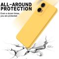 Motorola Moto G35 Liquid Silikone Cover med Strop - Gul