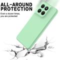 Motorola Moto G37/G37 Power/G47 Flydende silikone cover med håndrem - Grøn