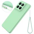 Motorola Moto G37/G37 Power/G47 Flydende silikone cover med håndrem - Grøn