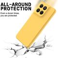 Motorola Moto G37/G37 Power/G47 Flydende silikone cover med håndrem - Gul