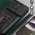 Motorola Moto G37/G37 Power/G47 Roterende Ring Hybrid Cover med Kameraskjold - Sort