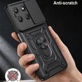 Motorola Moto G37/G37 Power/G47 Roterende Ring Hybrid Cover med Kameraskjold - Sort
