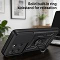 Motorola Moto G37/G37 Power/G47 Roterende Ring Hybrid Cover med Kameraskjold - Sort