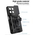Motorola Moto G37/G37 Power/G47 Roterende Ring Hybrid Cover med Kameraskjold - Sort