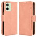 Motorola Moto G54 Pung Cover med Kortholder - Pink