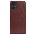 Motorola Moto G54 Vertikal Flip Taske med Kortholder - Brun