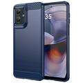Motorola Moto G55 Børstet TPU Cover - Karbonfiber