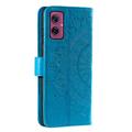Motorola Moto G55 Mandala Serie Pung Etui - Blå