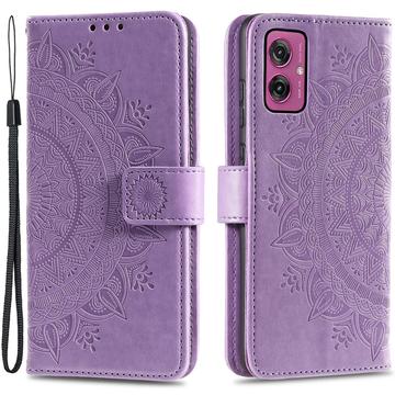 Motorola Moto G55 Mandala Serie Pung Etui - Lilla