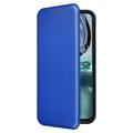 Motorola Moto G62 5G Flip Cover - Karbonfiber