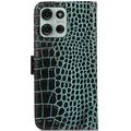 Motorola Moto G75 Crocodile Series Læderpung med RFID - Grøn