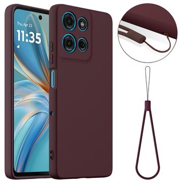 Motorola Moto G75 Liquid Silikone Cover - MagSafe Kompatibel - Vinrød
