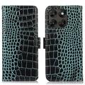 Motorola Moto G77/G67 Crocodile Series Læderpung med RFID