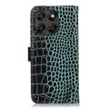 Motorola Moto G77/G67 Crocodile Series Læderpung med RFID - Grøn