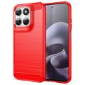 Motorola Moto G77/G67 Børstet TPU Cover - Karbonfiber