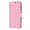 Motorola Moto G77/G67 Pung Etui med Prikket Mønster - Pink