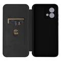 Motorola Moto G84 Flip Cover - Karbonfiber - Sort