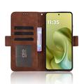 Motorola Moto G86 Power Kortholder Pung Etui - Brun