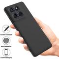 Motorola Moto G67/G77/G87 Flydende silikone cover med håndrem - Sort