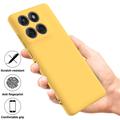 Motorola Moto G67/G77/G87 Flydende silikone cover med håndrem - Gul