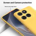 Motorola Moto G67/G77/G87 Flydende silikone cover med håndrem - Gul