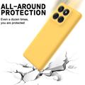 Motorola Moto G67/G77/G87 Flydende silikone cover med håndrem - Gul