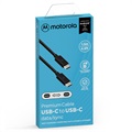 Motorola Premium USB-C til USB-C Kabel SJCX0CCB15 - 1.5m - Sort / Grå
