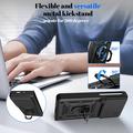 Motorola Razr Fold Roterende Ring Hybrid Cover med Kameraskjold - Sort