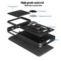 Motorola Razr Fold Roterende Ring Hybrid Cover med Kameraskjold - Sort