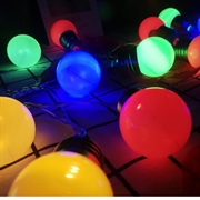 Multifarvet Lyskæde med Pærer - 1.5m / 10 LED\'er