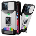 Multifunktionel 4-i-1 iPhone 11 Pro Hybrid Cover - Sølv