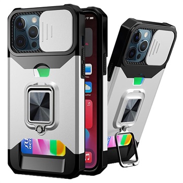 Multifunktionel 4-i-1 iPhone 11 Pro Hybrid Cover - Sølv