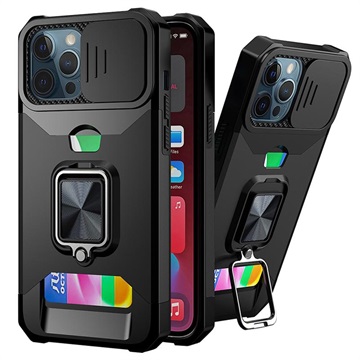 Multifunktionel 4-i-1 iPhone 12 Pro Max Hybrid Cover