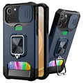 Multifunktionel 4-i-1 iPhone 12/12 Pro Hybrid Cover - Navy Blå