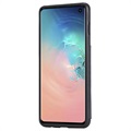 Samsung Galaxy S10 Multifunktionel TPU Cover med Stand - Sort