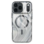 iPhone 18 Pro/17 Pro Mutural magnetisk hybrid-cover med glimmer - Sort