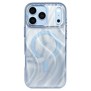 iPhone 18 Pro/17 Pro Mutural magnetisk hybrid-cover med glimmer - blå