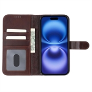 iPhone 17e MyTPhone CardMate læder pung cover - mørkebrun